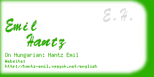 emil hantz business card